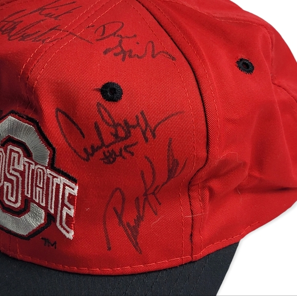 Vintage 90s Deadstock Ohio State Football Autographed Logo 7 Snapback Hat - Picture 6 of 9